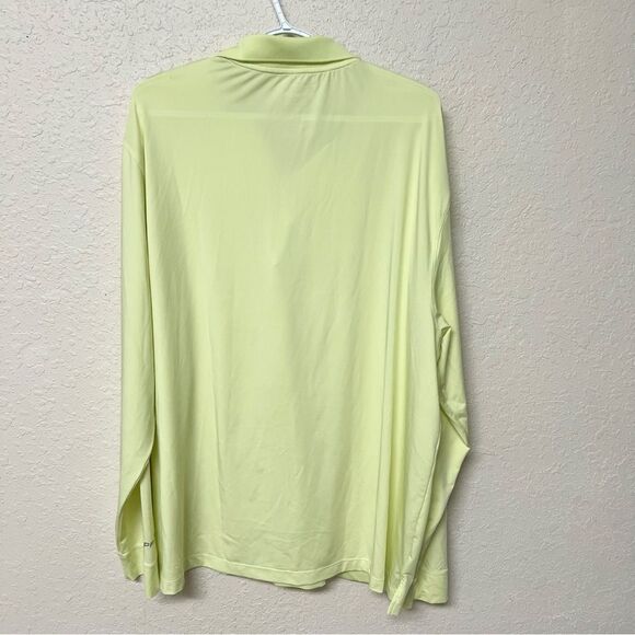Coolibar Collar Shirt Mens Golf Polo Erodym UPF 50 Performance Size XXL Yellow - Picture 4 of 6